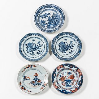 Five Export Porcelain Plates