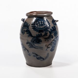 Pennsylvania Three-gallon Cobalt Decorated Stoneware Jar