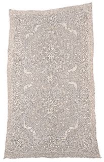Large Linen Lace Tablecloth