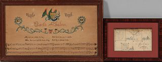 "Ursula Peack" Framed Pen and Ink Bookplate and "North Salem" Verse