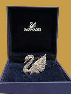 SWAROVSKI Crystal Swan Brooch 