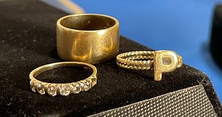 Three 14k Gold Women's Rings