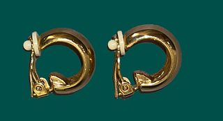 10k Gold Clip-on Women's Hoop Earrings