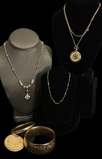 Collection Original Victorian Gold Bracelets Bone Cameo SWAROVSKI Crystal 