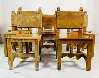 Set of 8 Farm Style Dining Chairs