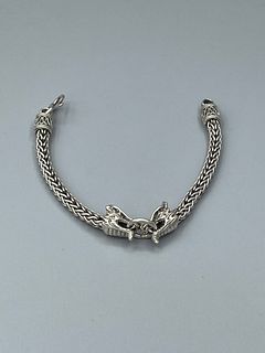 Asian Dragons struggle 925 Silver Bracelet
