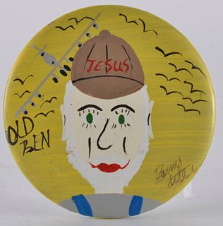 Benny Carter (1943 - 2014) miniature self portrait button