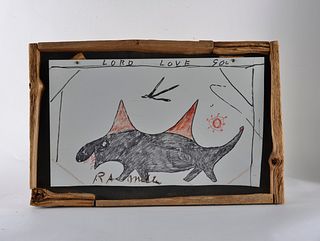 RA Miller (2 Drawings on tin) framed