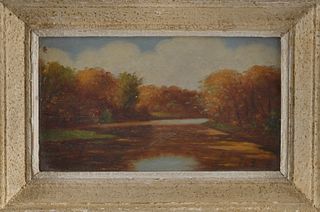 Signed American School Painting