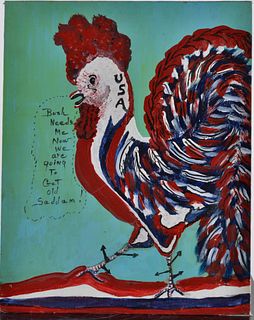 Painting of Rooster Cock