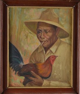 Painting on Canvas Rooster Cock