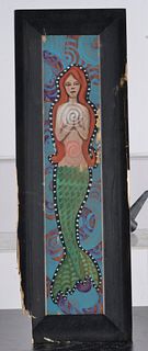 Folk Art Mermaid Painting