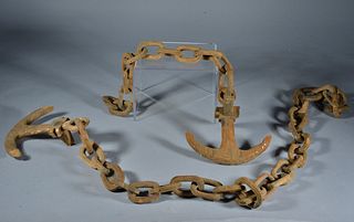 Folk Art Carved Ships Chain