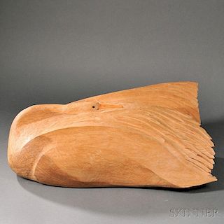 Ray Carbone Carved Swan Sculpture