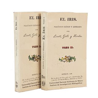 Linati, Claudio - Galli, Florencio - Heredia, José María. El Iris. Periódico Crítico y Literario. México: UNAM, 1986. Piezas: 2.