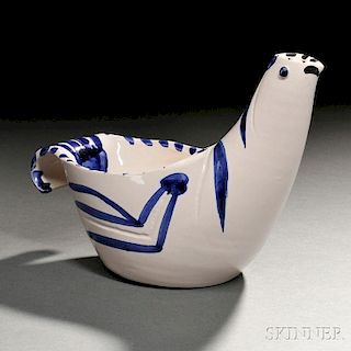 Pablo Picasso (Spanish, 1881-1973) Madoura Pottery "Colombe" Sauceboat