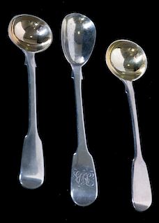 English Sterling Silver Spoons, Three (3)