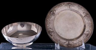 Tiffany Sterling Bowl & Sterling Plate