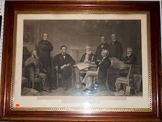 [civil war] print of Lincoln's cabinet