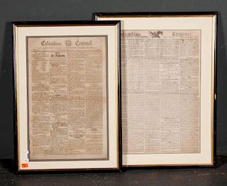 Two American newspapers, Boston, 1795 and 1813