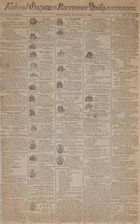 American newspaper, Baltimore, dated 1796