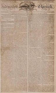 American Newspaper, Boston, dated 1805