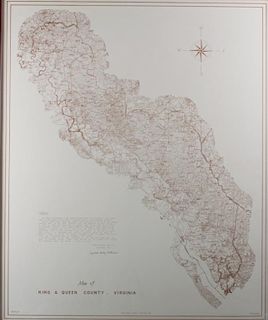 Map of King & Queen County, Virginia