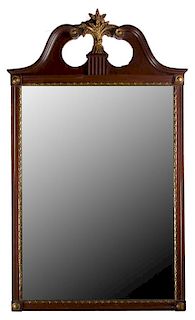 Chippendale Mirror w/ Gilded Wheat Crest