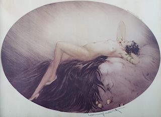 Louis Icart "Love's Awakening" Litho, Framed