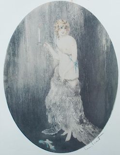 Louis Icart Lithograph, Framed
