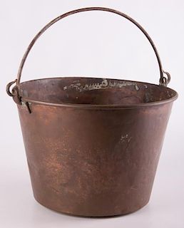American Brass Kettle Mfg. Copper Bucket w/ Handle