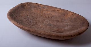 Early 19th C Handmade Wooden Dough Bowl