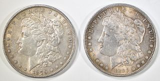 1879 XF & 1883 AU MORGAN DOLLARS
