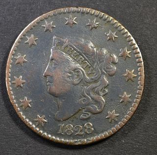 1828 LG NARROW DATE LARGE CENT  VF