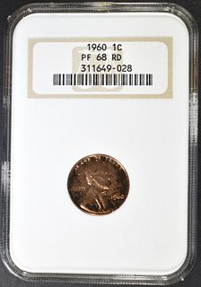 1960 LINCOLN CENT  NGC PF-68 RD