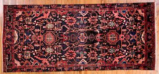 Antique Nahavand Iran 4'6" x 10'3" Wool Rug