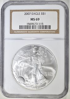 2007 AMERICAN SILVER EAGLE NGC MS 69