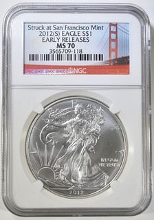 2012 (S) AMERICAN SILVER EAGLE ER NGC MS 70