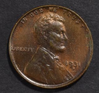 1931-D LINCOLN CENT  CH BU  LOTS OF RED