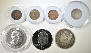 LOT OF 7 MIXED TYPE COINS: