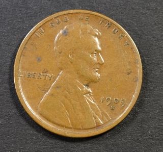 1909-S LINCOLN CENT VF/XF