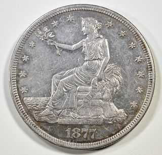 1877-S TRADE DOLLAR CH AU
