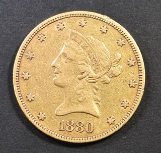1880 $10 GOLD LIBERTY VF
