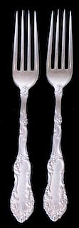 Spanish Provincial Towle Silversmith Forks, Pair