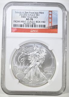 2012 (S) AMERICAN SILVER EAGLE FR NGC MS 70