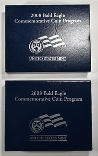 2008 BALD EAGLE COMM UNCIR 50c , $1 COINS