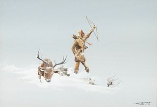 Bobby [White Buffalo] Hill, Untitled (Snow Hunter), 1973