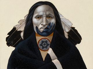 Kathleen Henderson, Untitled (Figure with Blue Hand on Face)