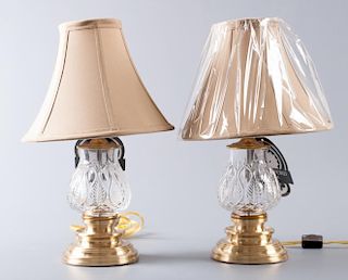 Waterford "Bluebell" Accent Lamps, Pair