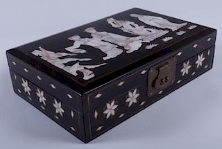 Chinese Mother-of-Pearl Inlay Jewelry Box